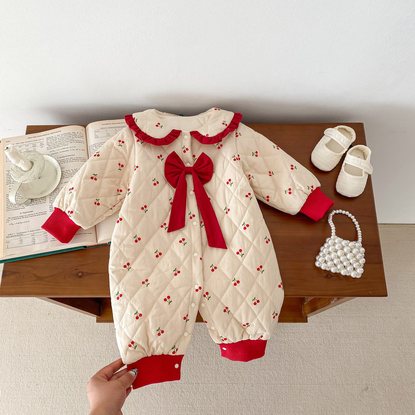 Clothes For Babies Winter Quilted Fleece-lined Jumpsuit