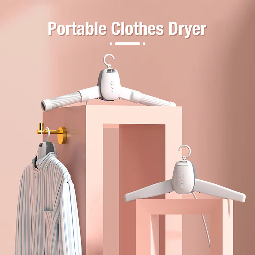 Portable Smart Warm Air Clothes & Shoes Dryer Hanger Useful at Home and Traveling